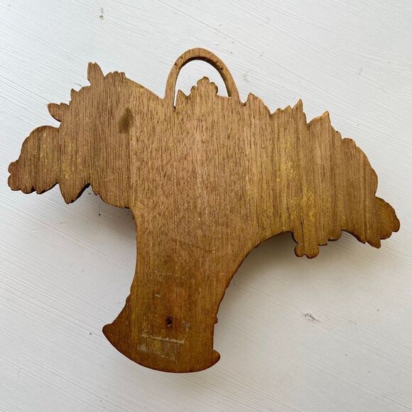 VTG Hand Carved Gilt Wood Floral Decor Old World Style 9.5" - Picture 6 of 8